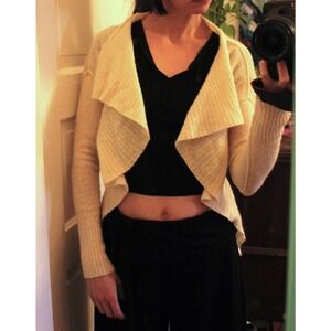 White Cashmere Flowy Cardigan Shrug- Banana Republic